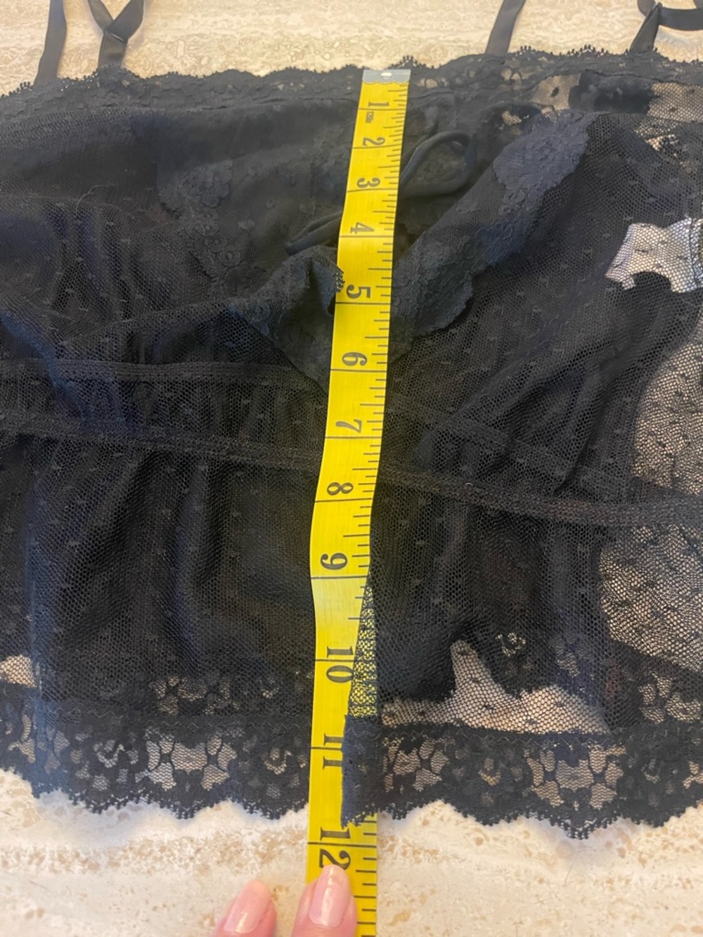 Black Lace GOSSARD ARTEMIS Camisole Union Label Small S Vintage Lingerie Beauty - Picture 10 of 15